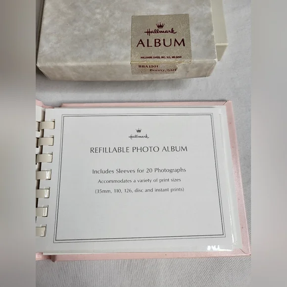 Vintage NIB Hallmark Pink Bunny Baby Girl Photo Album 20 Page Photo Book - Picture 5 of 8